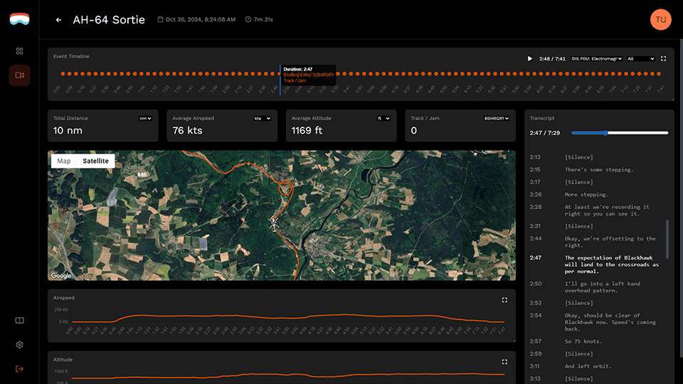 Debrief recorded training sessions with Performaar.